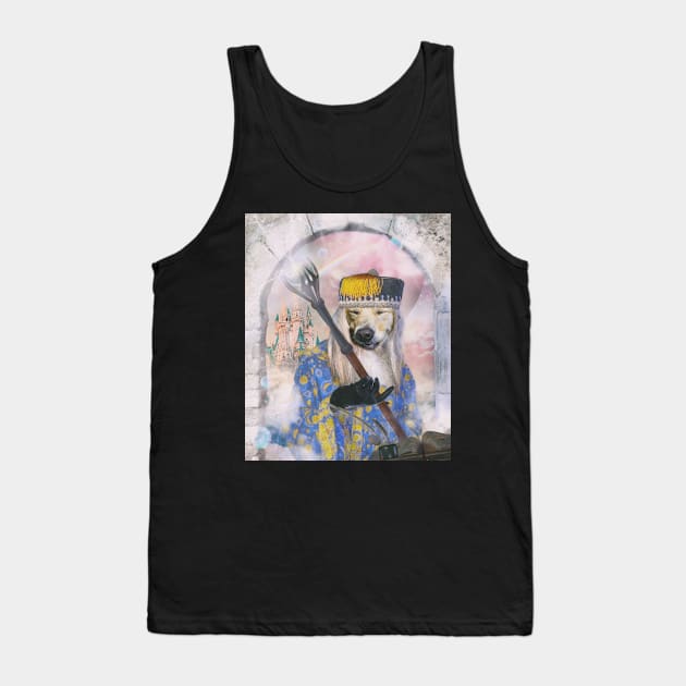 Golden Retriever Dog Wizard Funny Tank Top by Random Galaxy